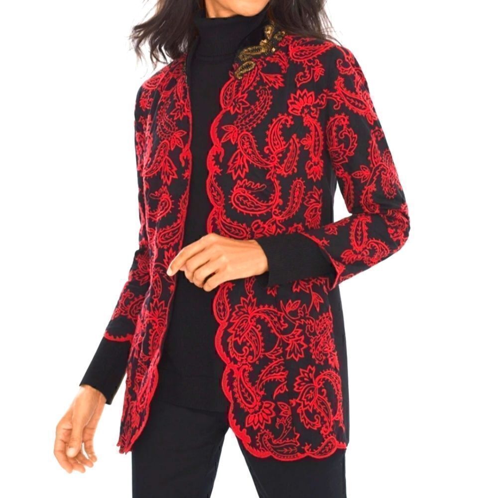 Chicos collectibles embroidered jacket 